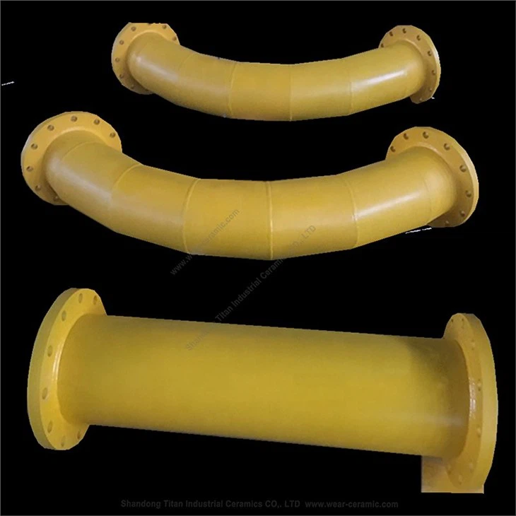 Ceramic Lined Pipe Elbows For Cement Plant Ash Conveying Pipe